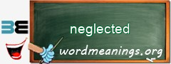 WordMeaning blackboard for neglected